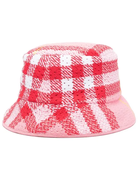 Burberry check-pattern bucket hat Pink 8056565