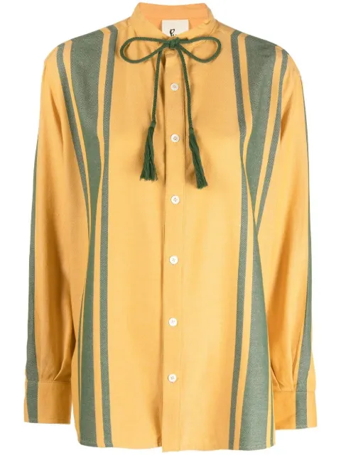 PAULA striped long-sleeve shirt Yellow PYROPE