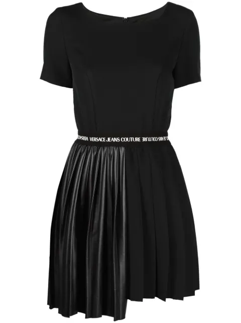 Versace Jeans Couture pleated asymmetric T-shirt dress Black 73HAO925N0103