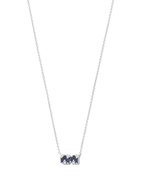 Suzanne Kalan 18kt white gold sapphire and diamond necklace Blue BAP610WG