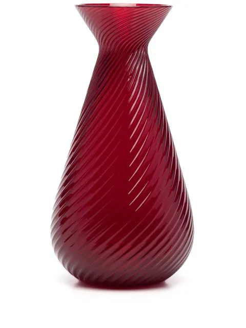 Venini Gemme Rigadin vase Red 10035RV