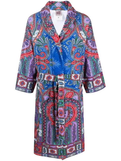 ETRO paisley-print cotton robe Red 41A826546