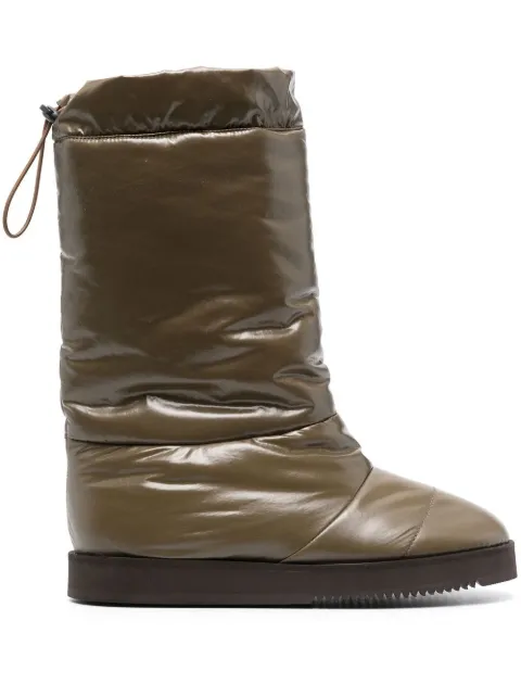 GIABORGHINI drawstring-ankle padded boots Brown GIA20