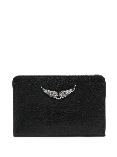 Zadig&Voltaire wing-charm leather cardholder Black LWSG00001