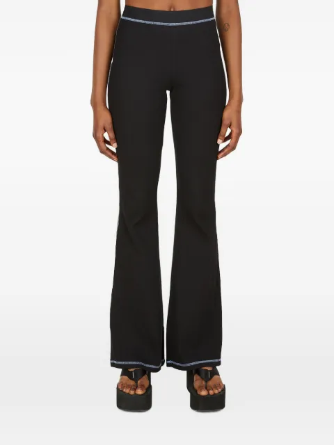 MCQ topstitching flared trousers Black 700759RSJ80