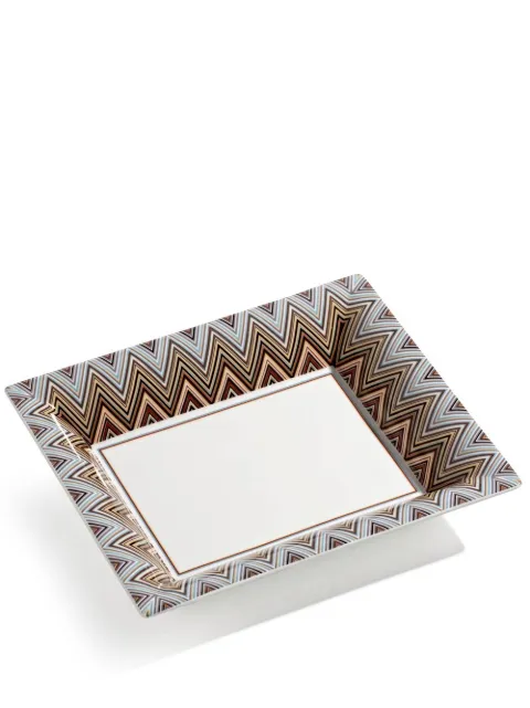 Missoni Home Jarris zigzag-pattern tray White 1J4OG99014