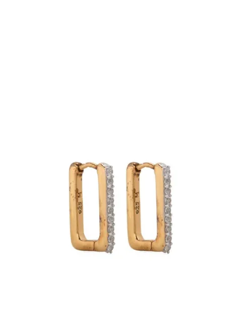 Missoma Pave Ovate Huggie earrings Gold TWGE7CZ
