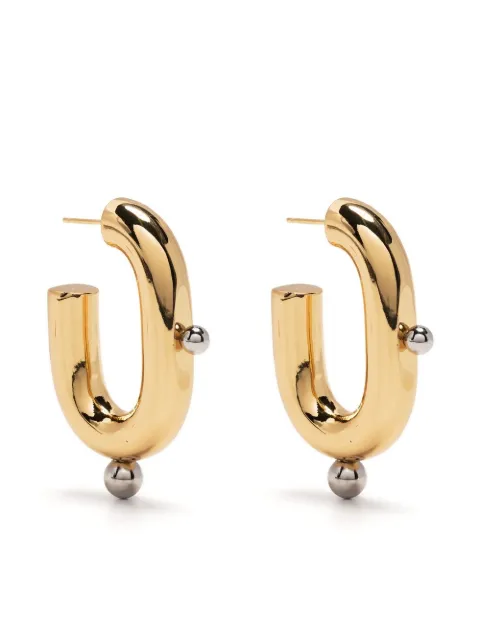 Rabanne XL Link hoop earrings Gold 23SBB0216MET322