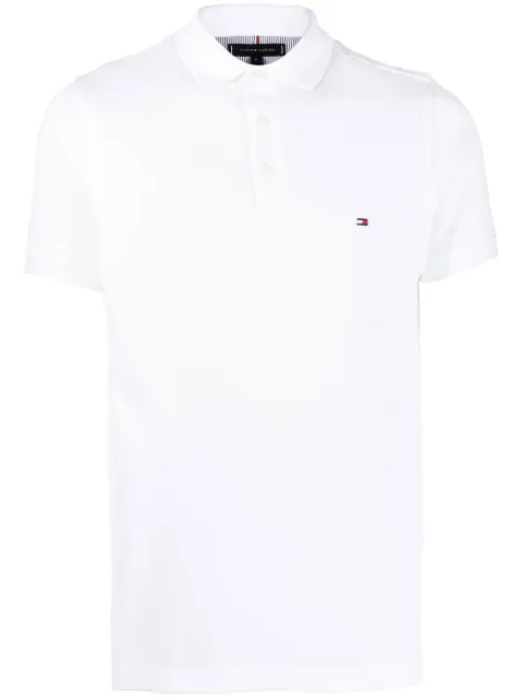 Tommy Hilfiger embroidered-logo polo shirt White MW0MW17771