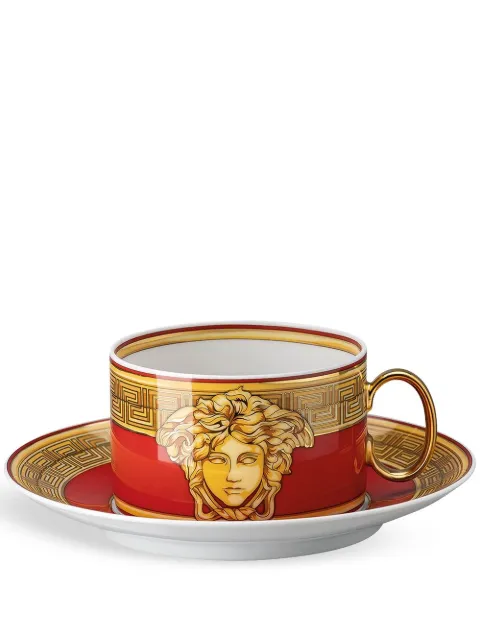 Versace Medusa Amplified teacup and saucer set Red 1933540995614640
