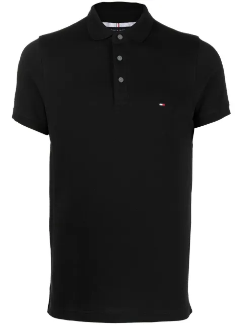 Tommy Hilfiger embroidered-logo polo shirt Black MW0MW17771