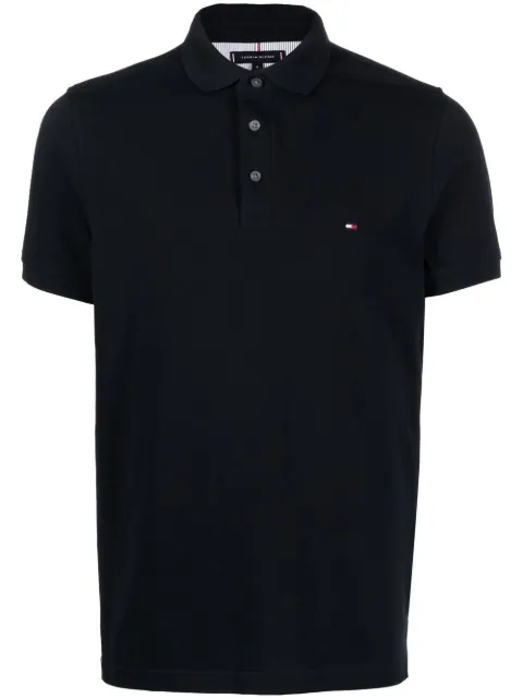 Tommy Hilfiger embroidered-logo polo shirt Blue MW0MW17771
