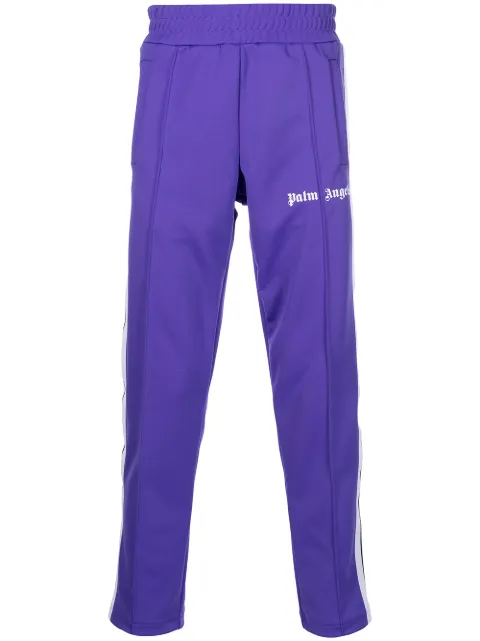 Palm Angels logo-print track pants Purple PMCJ005C99FAB0013701