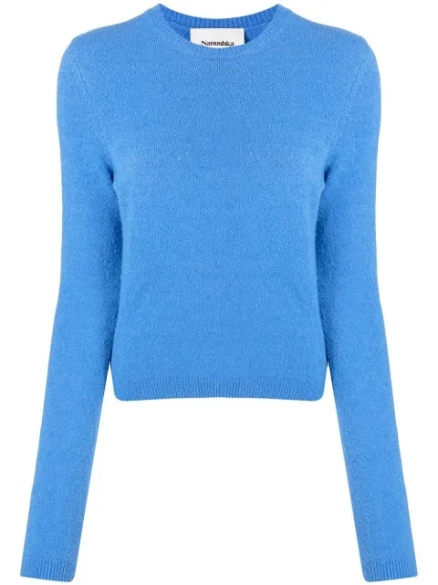 Nanushka round-neck knit jumper Blue NW22PFTP03153