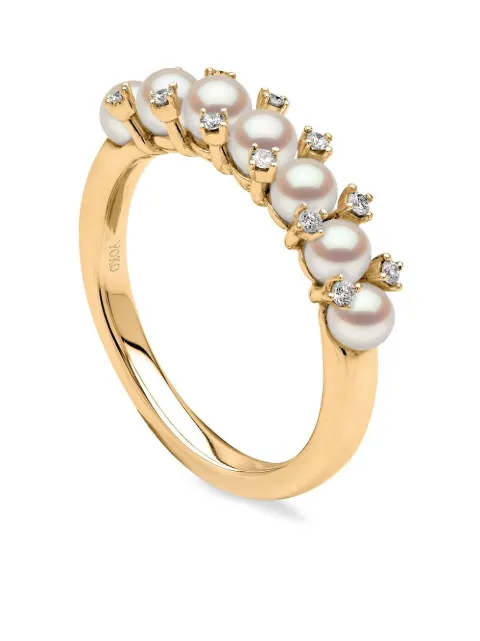 Yoko London 18kt yellow gold Eclipse Akoya pearl and diamond ring Gold QYR22646X