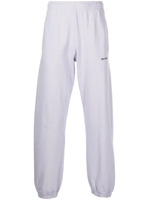 Off-White Diag Stripe-print track pants Purple OMCH029F22FLE0043610