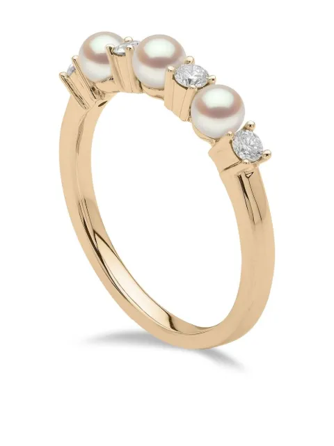 Yoko London 18kt yellow gold Eclipse Akoya pearl and diamond ring Gold QYR22636X