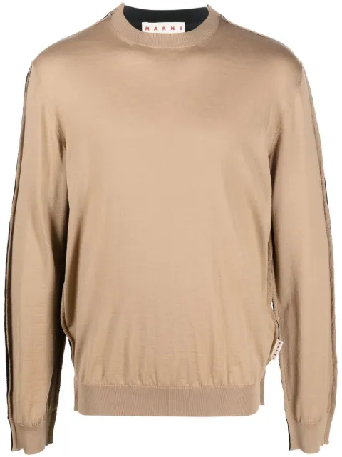 Marni colour-block crew-neck jumper Black GCMG0265Q0UFW518