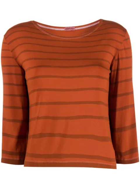 Hermès Pre-Owned 2000s striped T-shirt Brown HER380Z