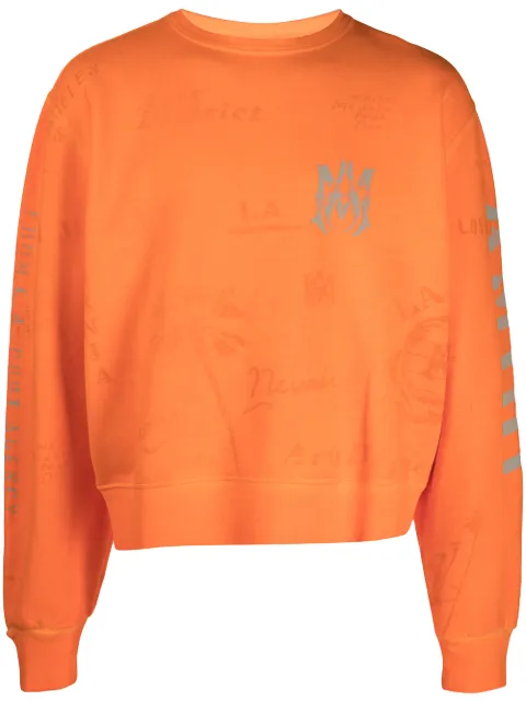 AMIRI logo-print sweatshirt Orange PF22MJC019