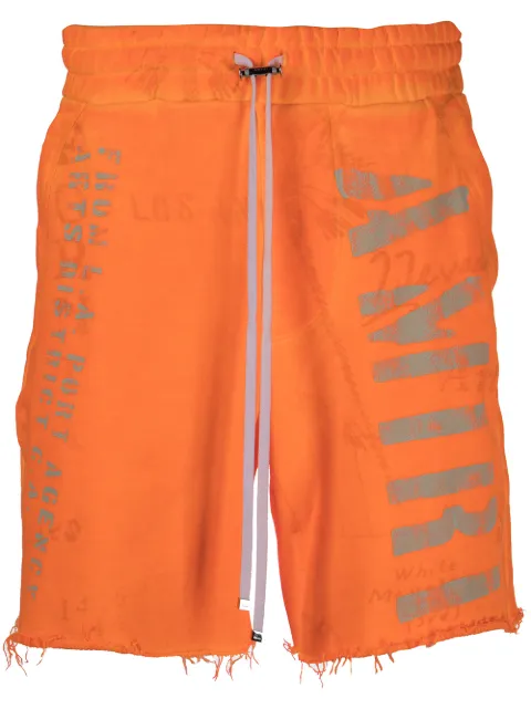 AMIRI logo-print track shorts Orange PF22MJP040