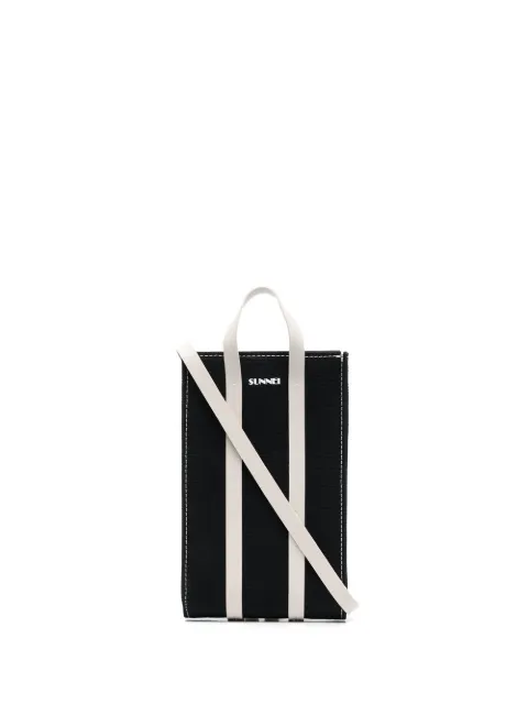 Sunnei logo-print crossbody bag Black MACCXSLG009CAN001