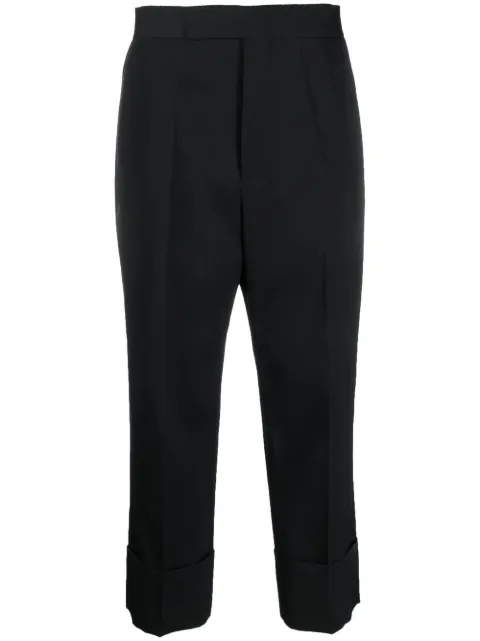 SAPIO cropped leg wool trousers Black N9W
