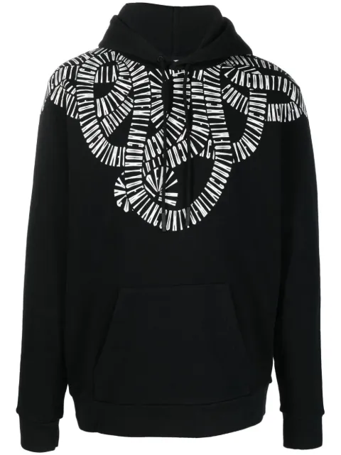 COUNTY OF MILAN logo-graphic organic-cotton hoodie Black CMBB007F22FLE0041001