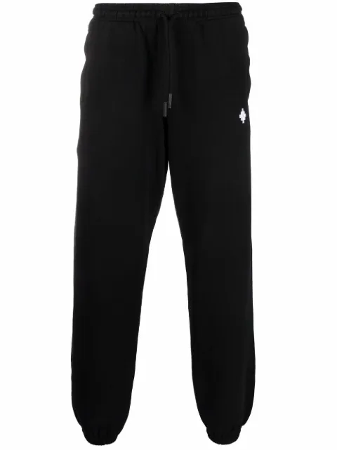 COUNTY OF MILAN logo-embroidered track pants Black CMCH024C99FLE0021001