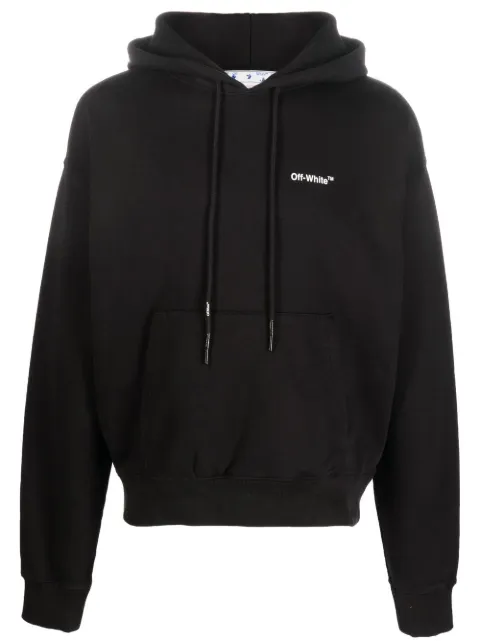Off-White Caravaggio print hooded sweatshirt Black OMBB037C99FLE0101001