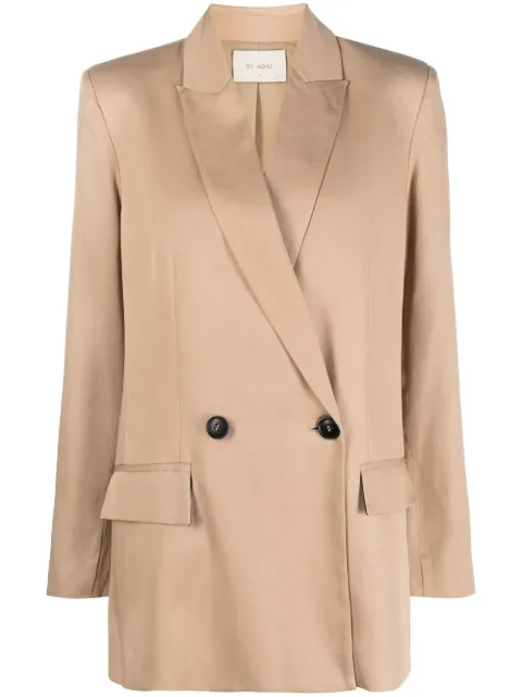 St. Agni double-breasted blazer Neutrals W22016