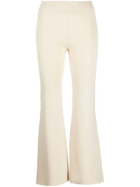 St. Agni flared knitted pants Neutrals W22003