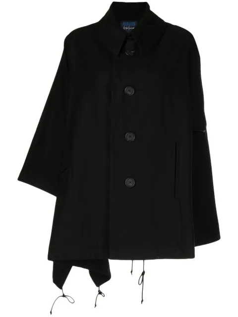 Yohji Yamamoto long-sleeve button-up cape Black FVJ5100622A