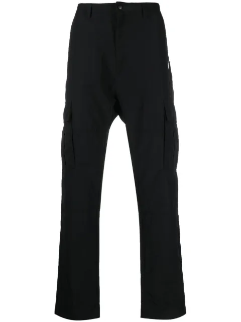 COUNTY OF MILAN logo-embroidered cargo trousers Black CMCF014F22FAB0011001