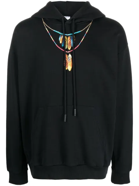COUNTY OF MILAN graphic-print pullover hoodie Black CMBB040C99FLE0021025