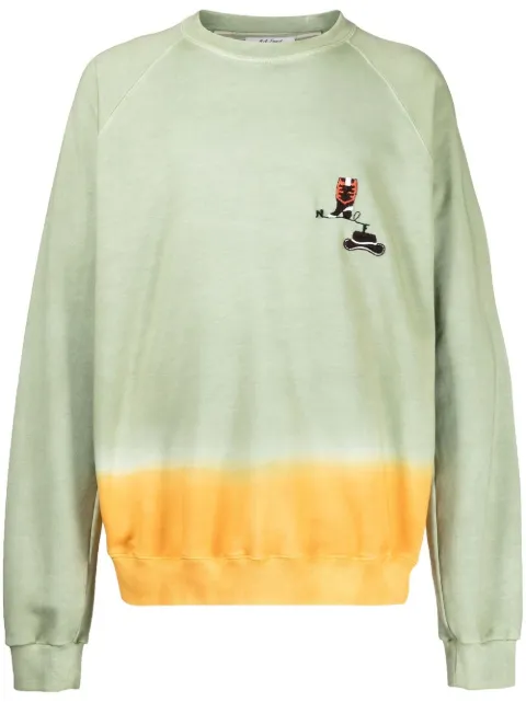 Nick Fouquet embroidered two-tone sweatshirt Green CMFU72004RCU092A
