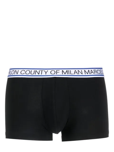 COUNTY OF MILAN logo-waistband boxers Black CMUA006C99JER0011001