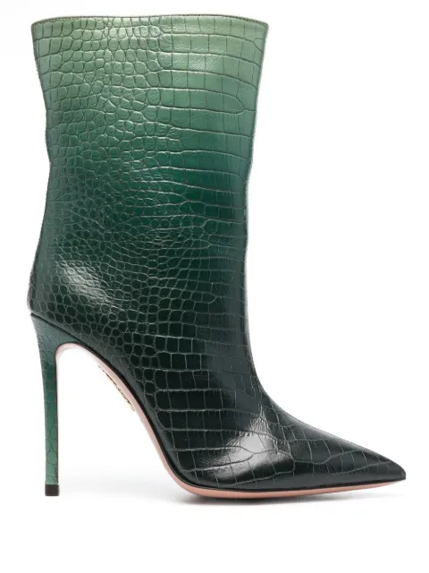 Aquazzura So Matignon 105mm ankle boots Green SMGHIGB0DCREEG