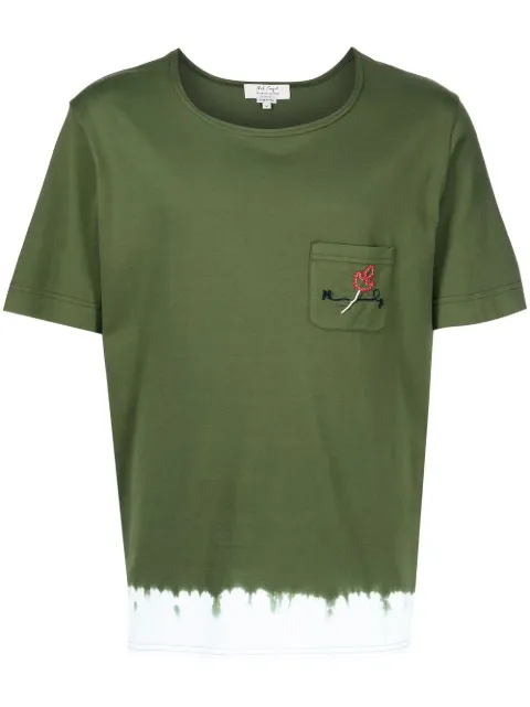 Nick Fouquet two-tone short-sleeved T-shirt Green CMFU70001YCU091A