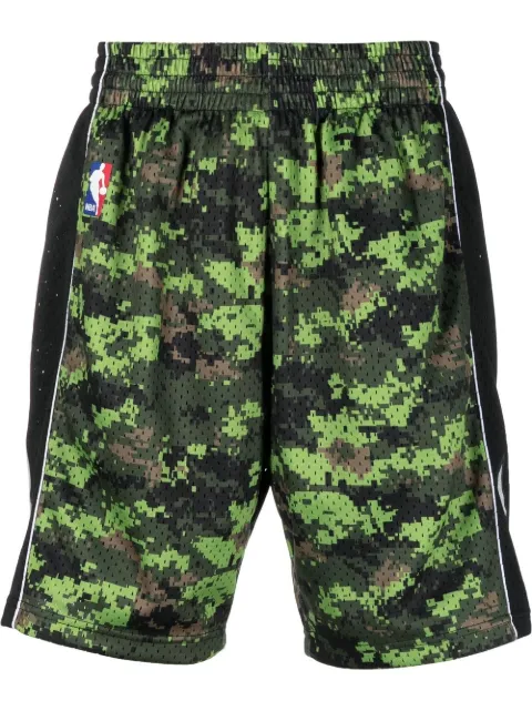 Mitchell & Ness camouflage-print track shorts Green SMSH3374TRA11PPPCAMO