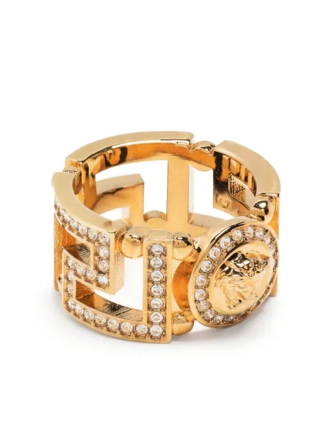 Versace Greca crystal ring Gold 10065711A00621