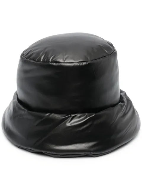 Versace logo-patch padded bucket hat Black 10075421A05301
