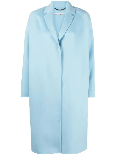 Stella McCartney single-breasted oversized wool coat Blue 573928SPB05