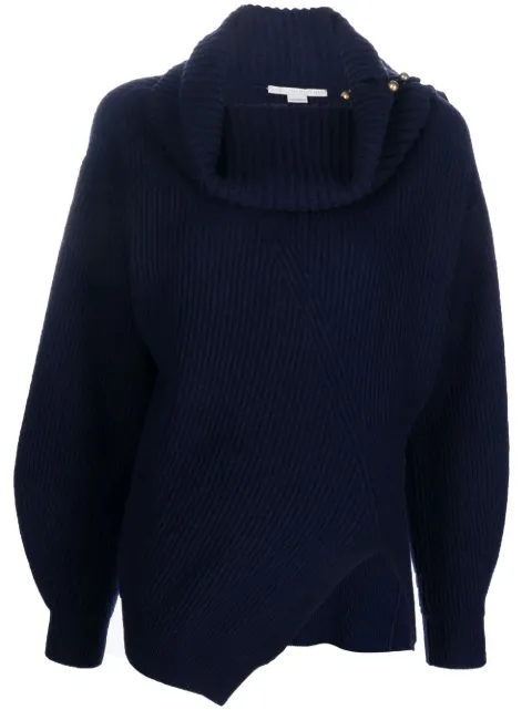 Stella McCartney roll-neck rib-knit jumper Blue 6K01093S2343