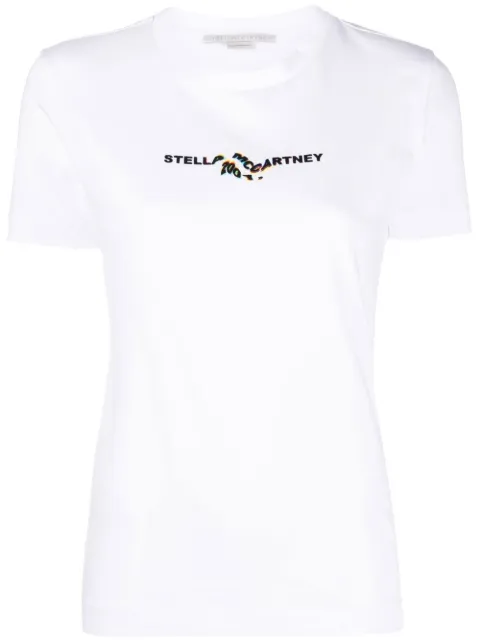 Stella McCartney 2001 glitch logo-print T-shirt White 6004223SPW71