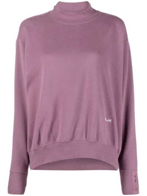 RLX Ralph Lauren embroidered-logo mock-neck jumper Purple 284887820