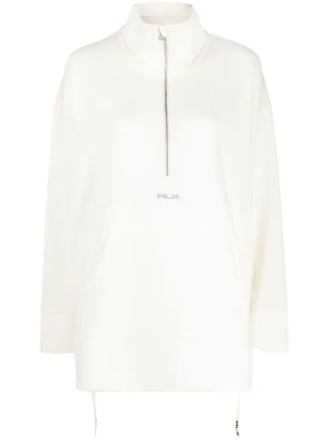 RLX Ralph Lauren oversized quarter-zip sweatshirt Neutrals 284888723