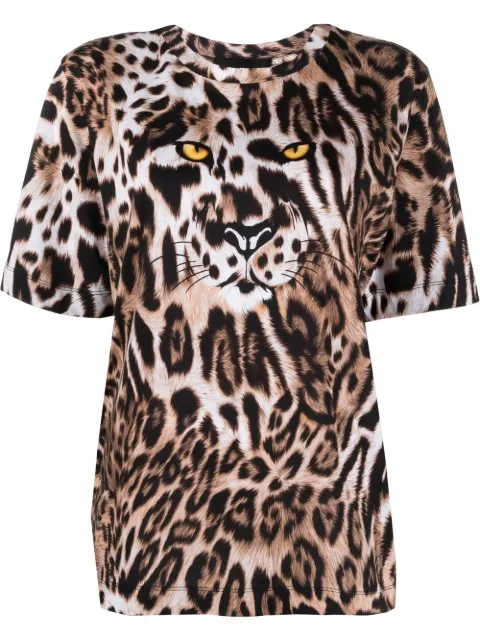 Boutique Moschino leopard-print T-shirt Neutrals J07015860