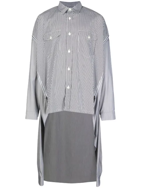 Facetasm striped oversized shirt Grey MIMISHU01