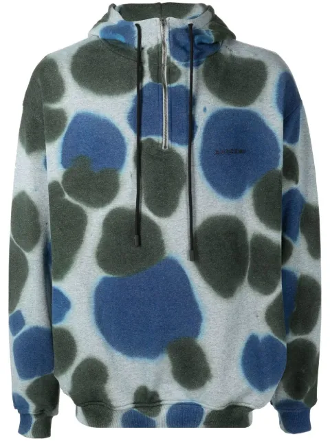 Buscemi tie-dye zip-up hoodie Blue BMS22240